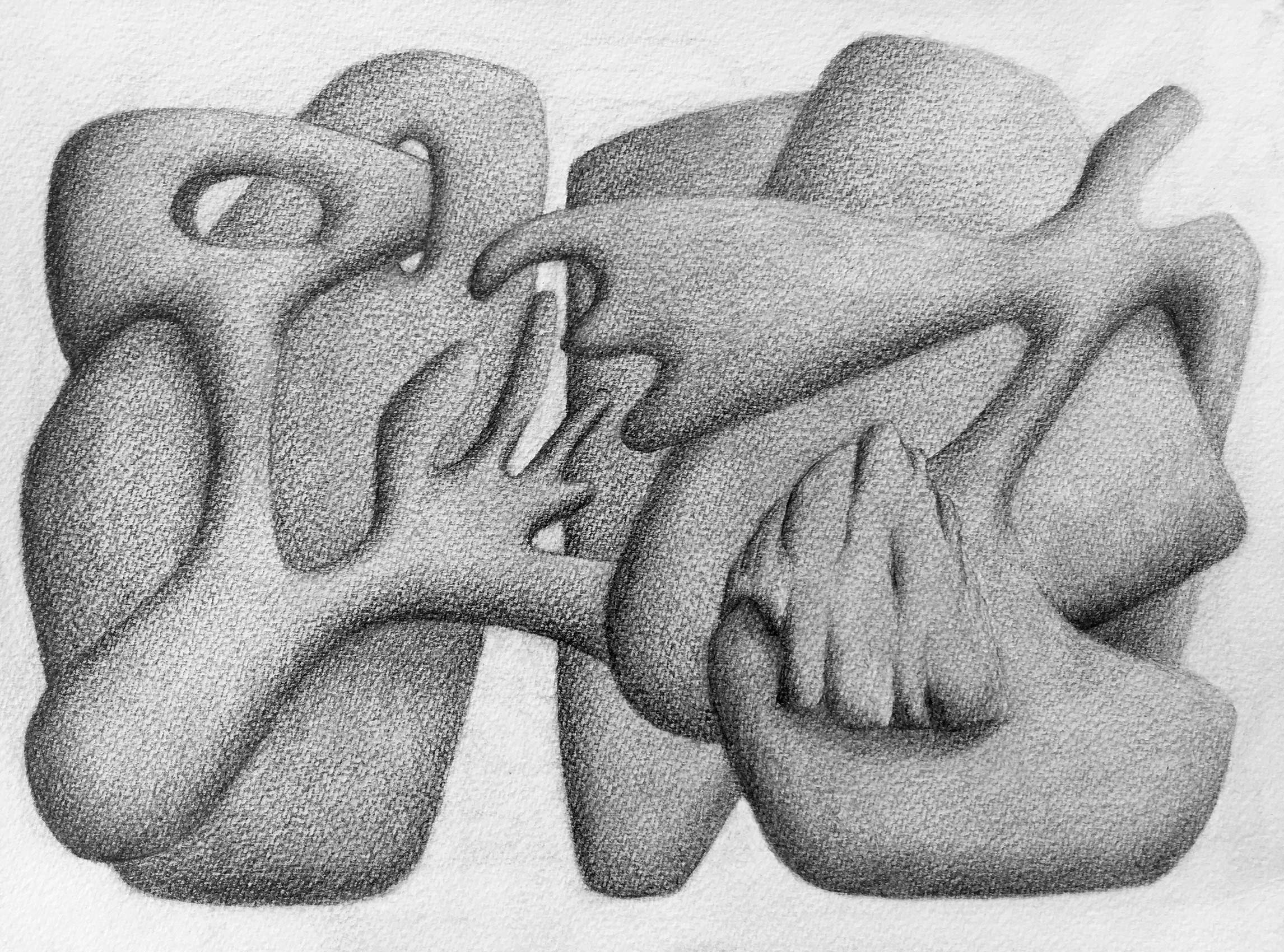 [No Title], N°DNT6,  2019, Pencil on paper, 24cm by 32cm, 2019 ©Pascal Demeester